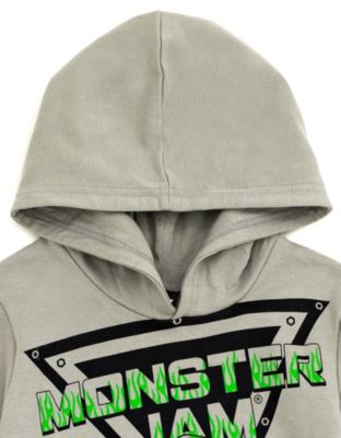 Little Boys Grave Digger Monster Mutt Megalodon Fleece Pullover Hoodie & Pants to