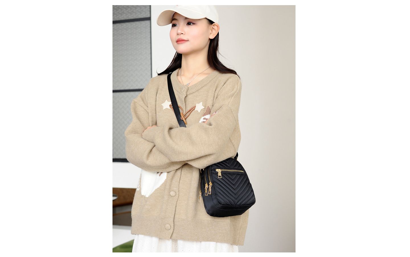 Женская сумка Nicci Nylon Quilted, цвет: Зелёный — фото 2
