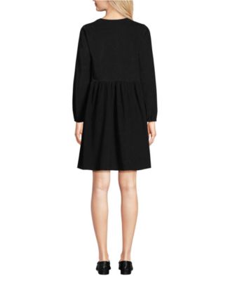 Women's Pinwale Cord V Neck Dress