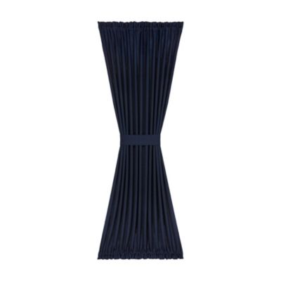 Country Farmhouse Living Solid Colored Semi Sheer Single Door Curtain Panel With Tieback