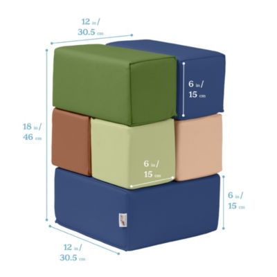 SoftZone Toddler Foam Building Blocks, Contemporary, 7-Piece