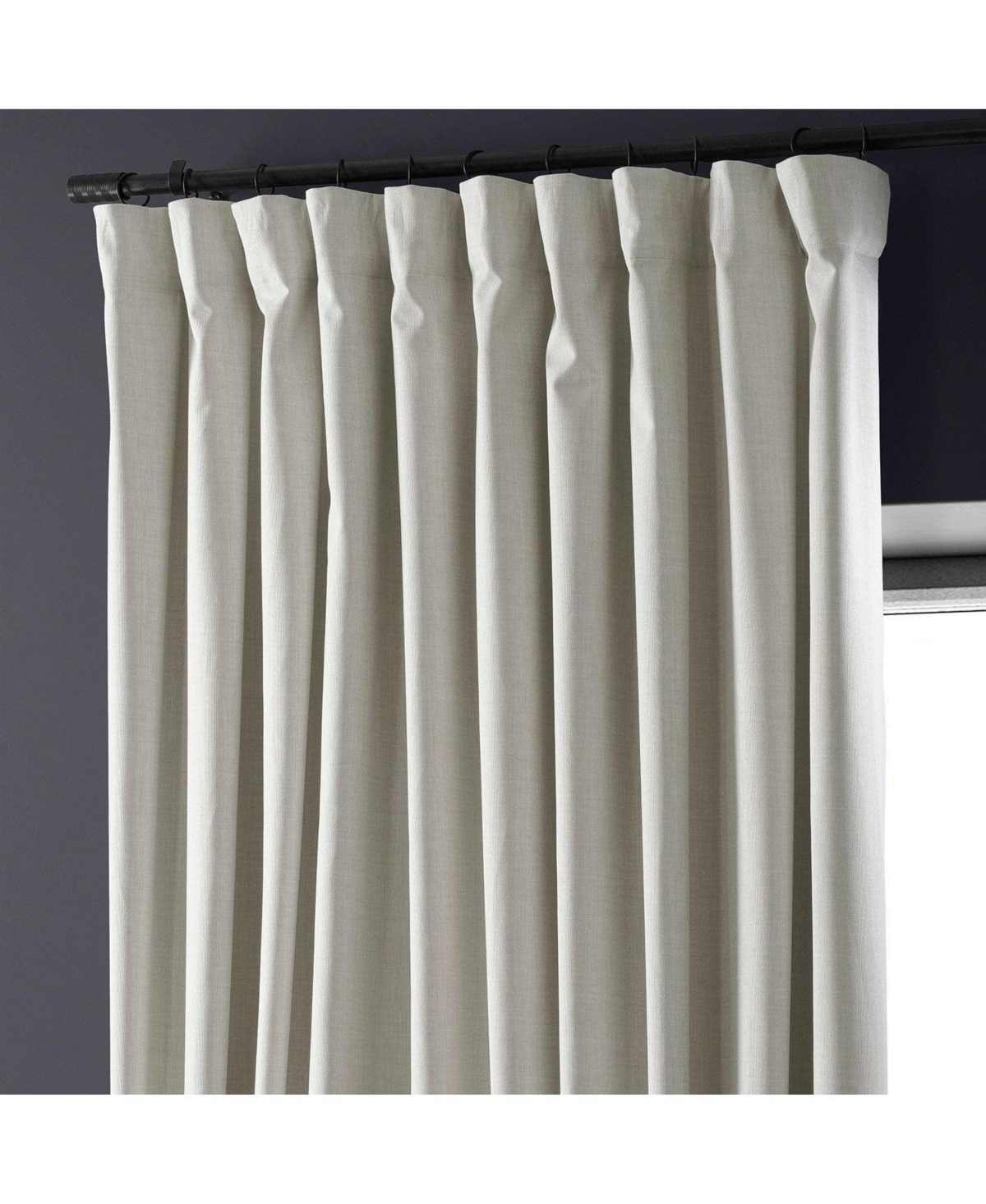 Shop Half Price Drapes Warm White Extra Wide Performance Linen Hotel Blackout Curtain
