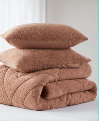 Kyla Double Diamond Quilted Teddy 3-Pc. Comforter Set, Full/Queen