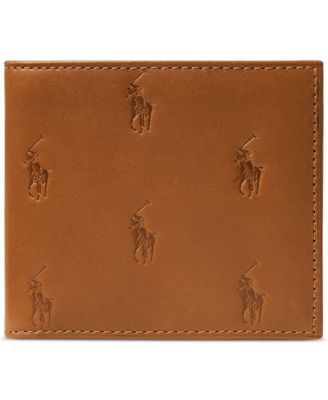 Polo Ralph Lauren Men's Allover Pony Leather Billfold Wallet