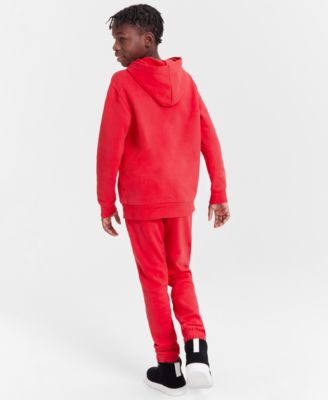 Shop Calvin Klein Big Boys Old School Logo Pullover Hoodie Joggers In Racing Red