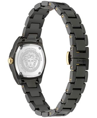 Women's Swiss DV One Mini Black Ceramic Bracelet Watch 28mm