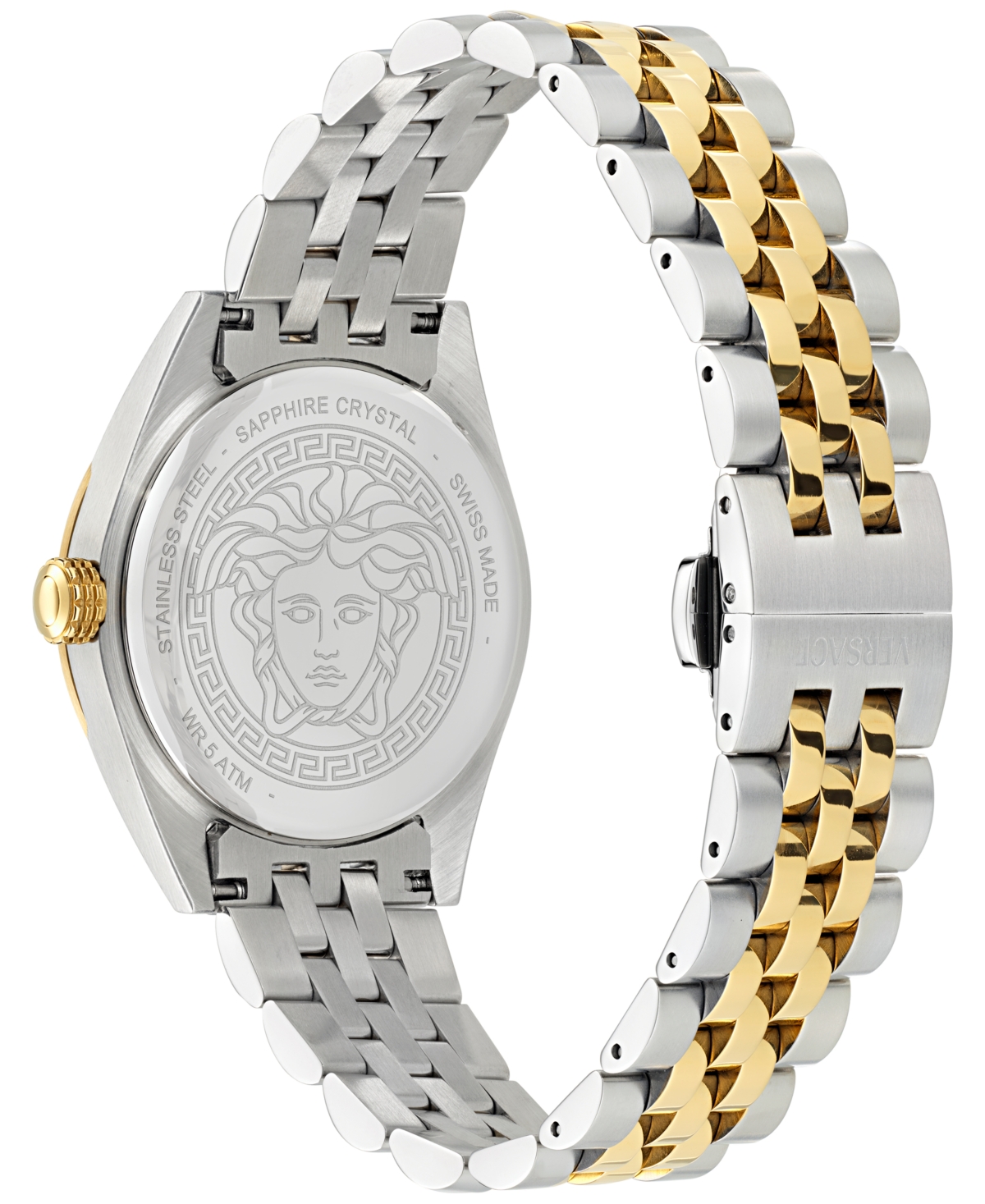Versace V-code 36mm In Two Tone