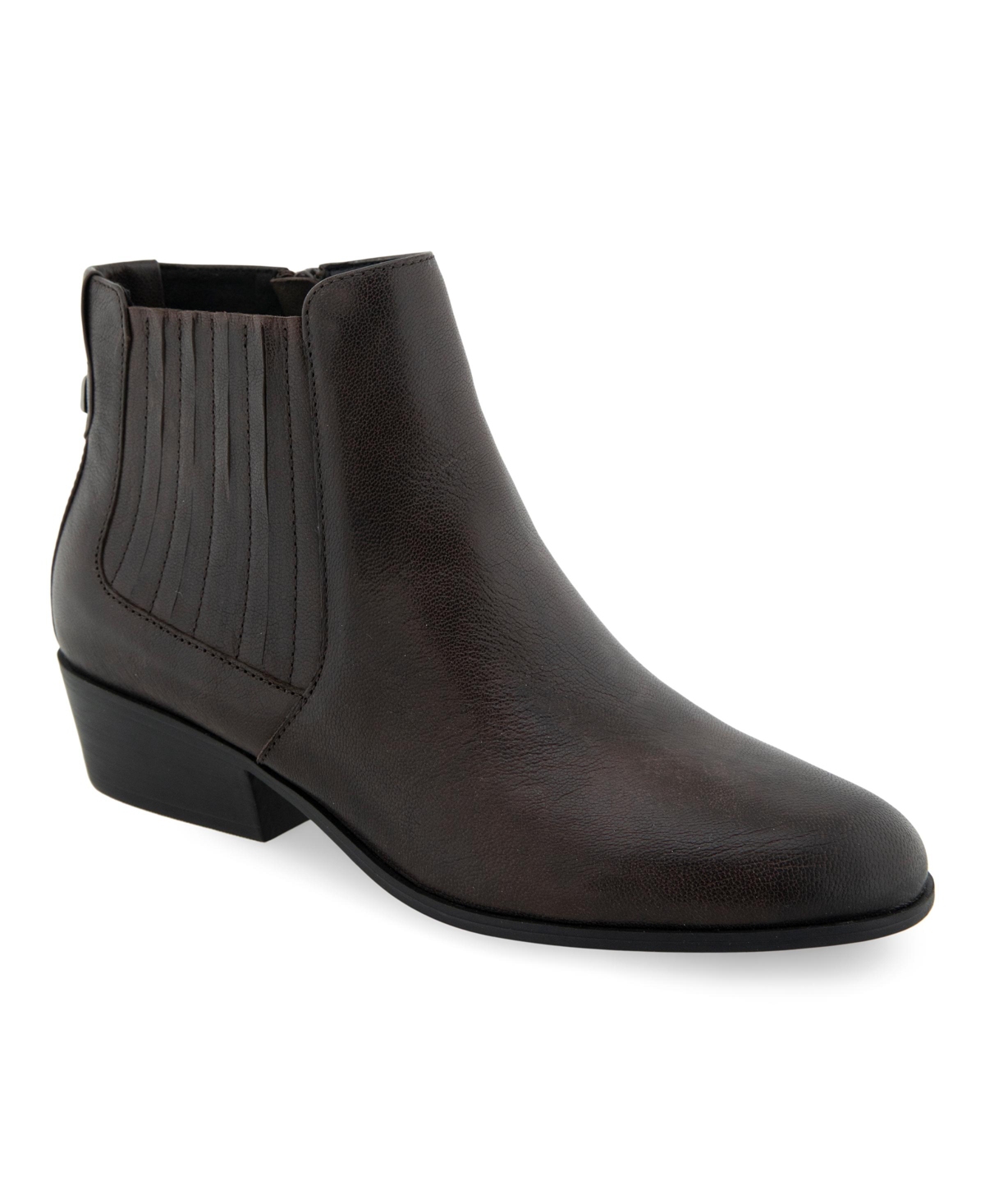 AEROSOLES WOMEN'S CLAUS BUCKLE ORNAMENT BOOTIES 