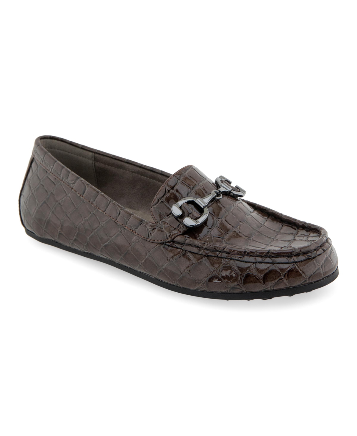Women's Dallas Buckle Flats - Chocolate