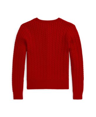 Girls 7-16 Mini-Cable Cotton Cardigan