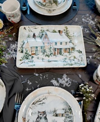 Winter's Frost Medium Rectangular Platter