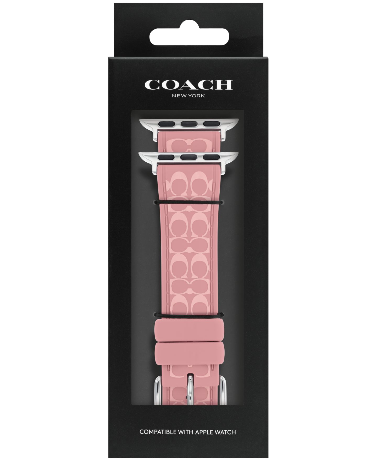 Женский ремешок для часов COACH True Pink Silicone Apple Watch Strap 38mm, 40mm, 41mm — фото 5