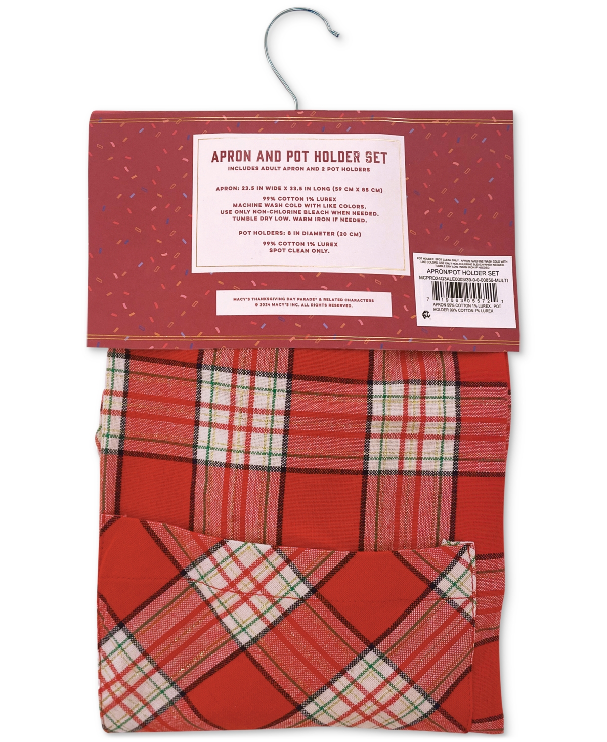 Macy's Thanksgiving Day Parade Apron and Pot Holder Set, Created for Macy's