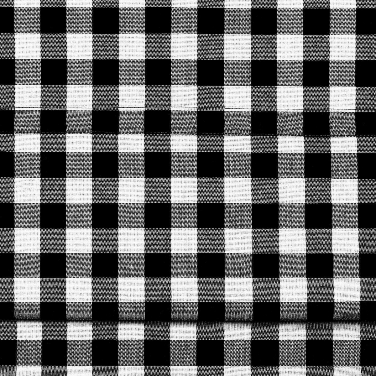Kate Aurora Country Farmhouse Buffalo Check Plaid Gingham Single Window Curtain
