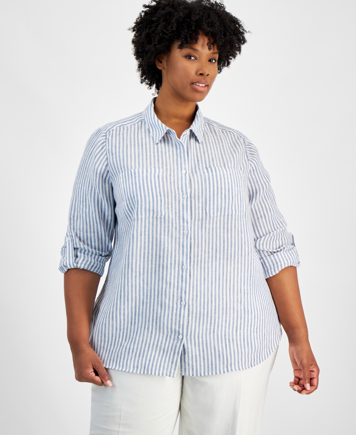 Macy's charter club plus size tops deals