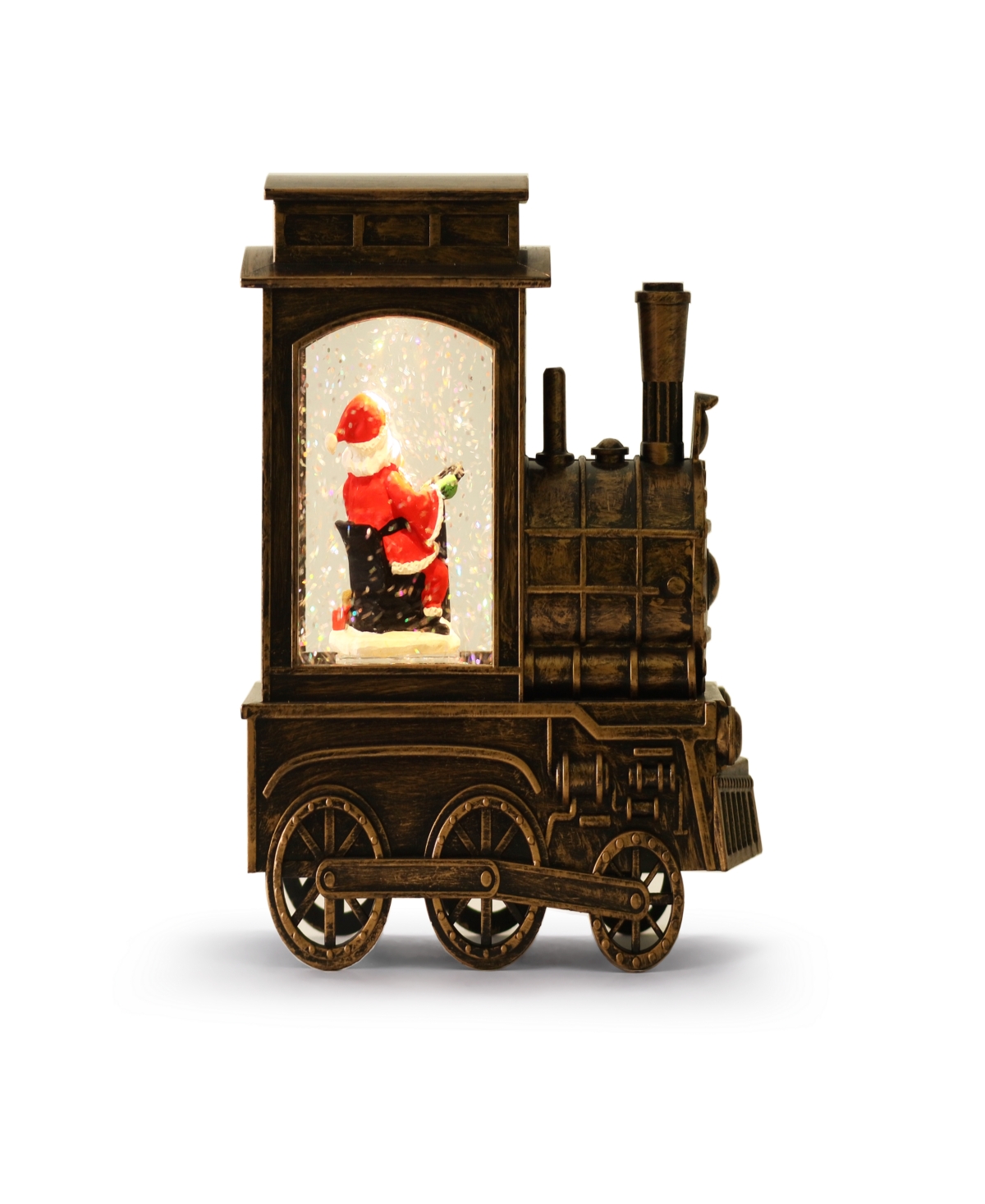 Napco Led Santa in Train, Inches - Red, White