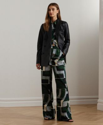 Lauren Ralph Lauren Women's Nappa Leather Blazer