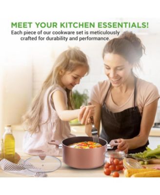 PFOA/PFOS-Free 13-Pc Nonstick Cookware Set