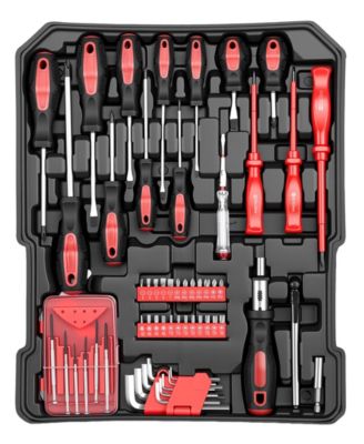 399-Piece Rolling Tool Set, Home Repair Tools with 4 Drawers, Wheels, and Aluminum Case