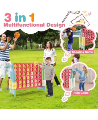 Jumbo 4-to-Score 4 in A Row Giant Game Set with Stickers for Kids Adults