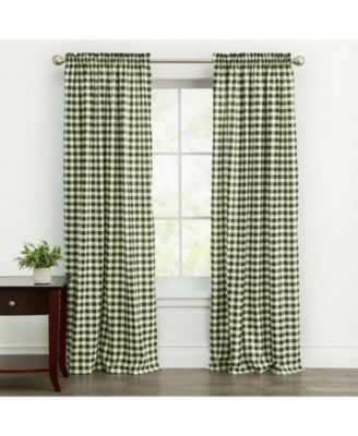 Country Farmhouse Buffalo Check Plaid Gingham Single Window Curtain