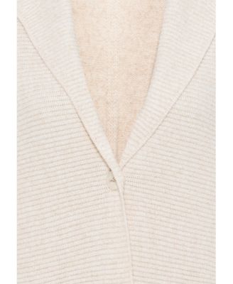 Women's Melange Rib Knit Button Cardigan