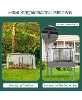 47.5 x 21.5 x 24 Inch Mini Greenhouse with Roll-up Zipper Door