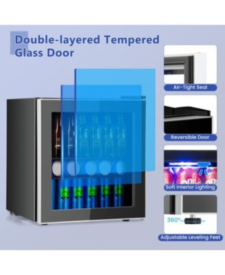 60 Can Beverage Mini  Refrigerator with Glass Door