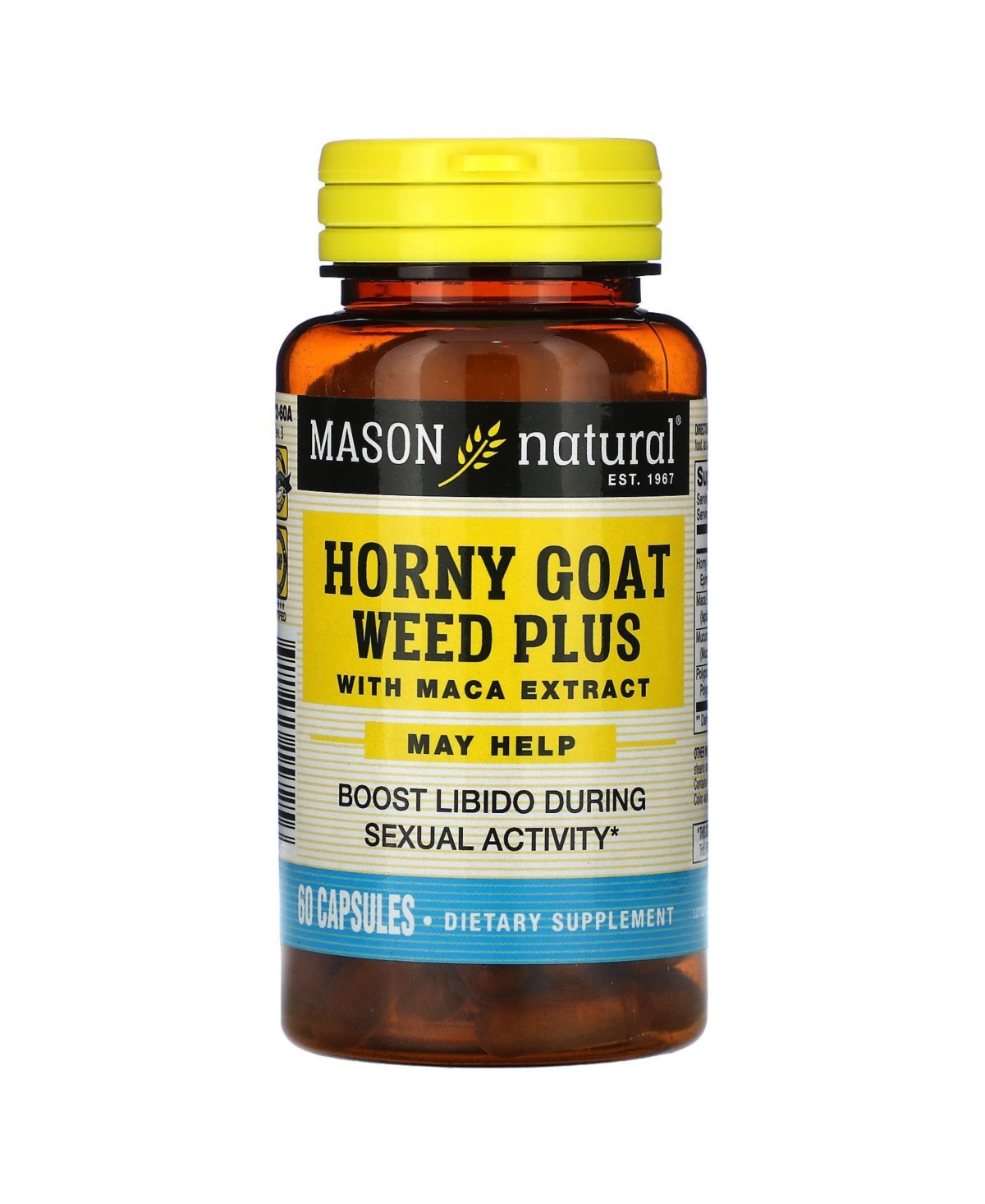 Mason Natural Mason Vitamins Goat Weed Plus Masc Extract Results in 90 Minutes, 60-Count