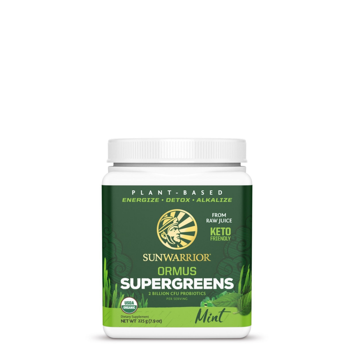 Ormus Supergreens, Mint, Sunwarrior, 7.9 oz (45 Servings) - Powder is green
