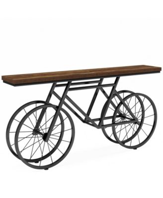 70.9-Inch Extra Long Console Table, Narrow Sofa Table, Modern Industrial Entryway Table Behind Couch Table, Rustic Brown