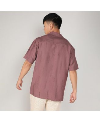 Men's Mocha Brown Embroidered Twist Shirt
