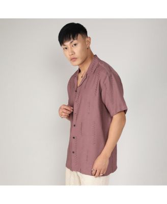 Men's Mocha Brown Embroidered Twist Shirt