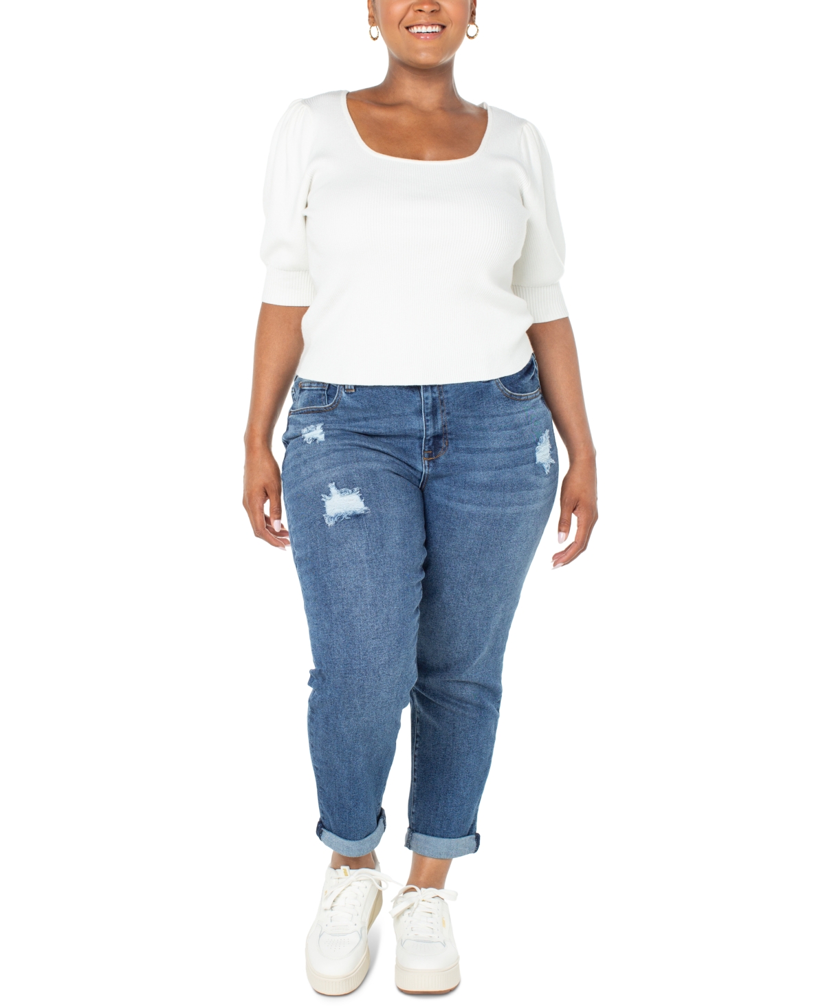 Celebrity Pink Trendy Plus Size Cropped Skinny Jeans In Multi ModeSens