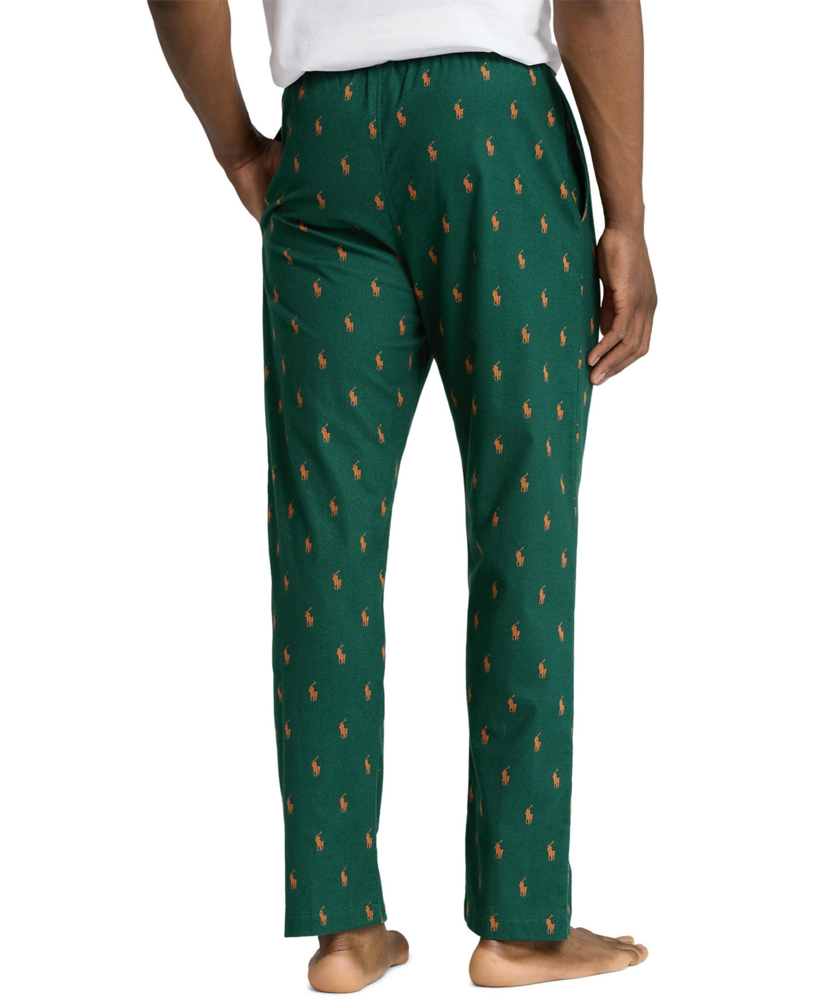 Polo Ralph Lauren Men's Flannel Pony-Print Pajama Pants -ACTIVE ORANGE ALL OVER POLO P