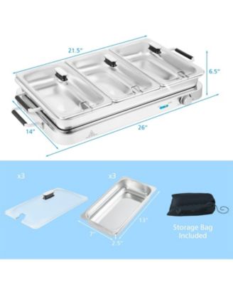2 in 1 Electric Warming Tray with Temperature Control
