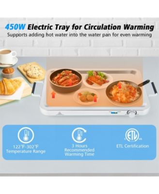 2 in 1 Electric Warming Tray with Temperature Control