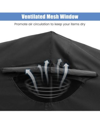 Outdoor Motorcycle Shelter Waterproof Motorbike Storage Tent with Cover-Black