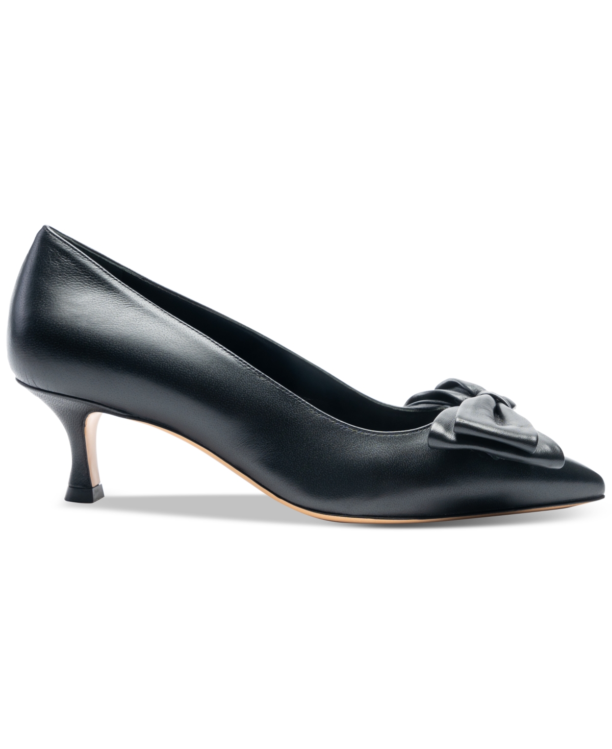 Bruno Magli Nadia Pointed Toe Kitten Heel Pump In Black