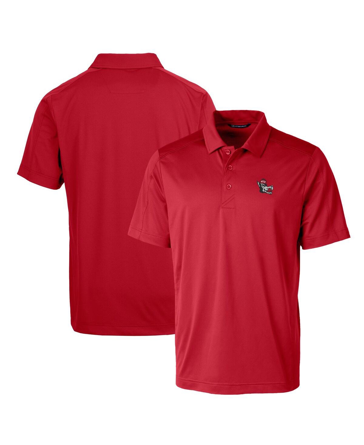 CUTTER & BUCK NC STATE WOLFPACK PRIMARY TEAM LOGO PROSPECT TEXTURED STRETCH POLO 