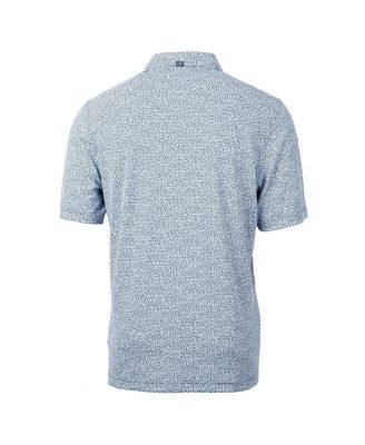 Men's Navy Cleveland Guardians Virtue Eco Pique Botanical Print Polo