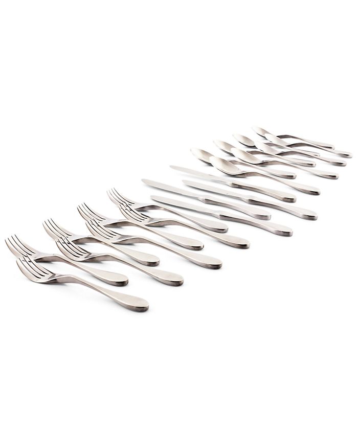 Knork 18/0 Stainless Steel Matte 20Pc. Flatware Set, Service for 4