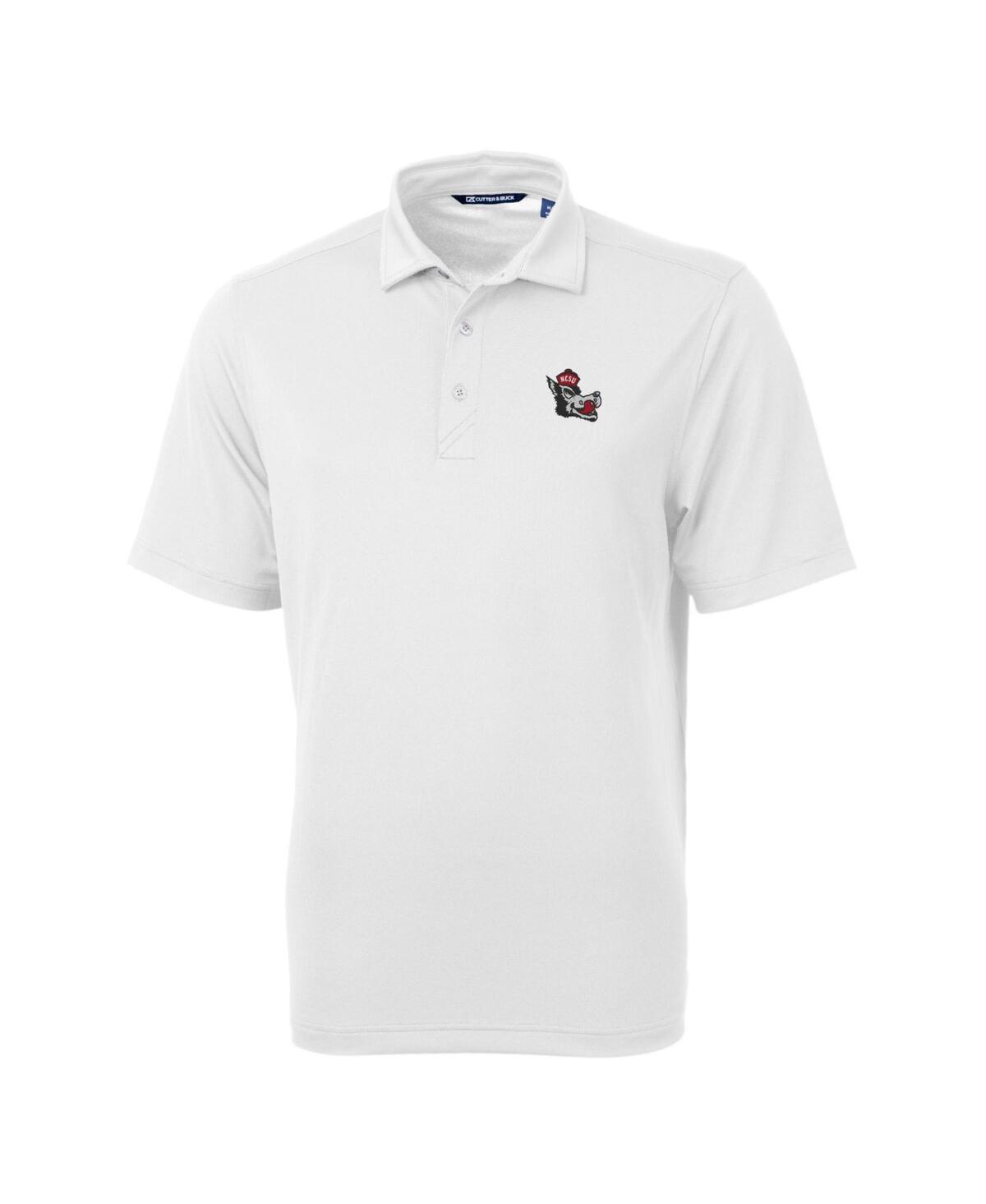 Cutter & Buck Men's Nc State Wolfpack Team Logo Virtue Eco Pique Polo In White