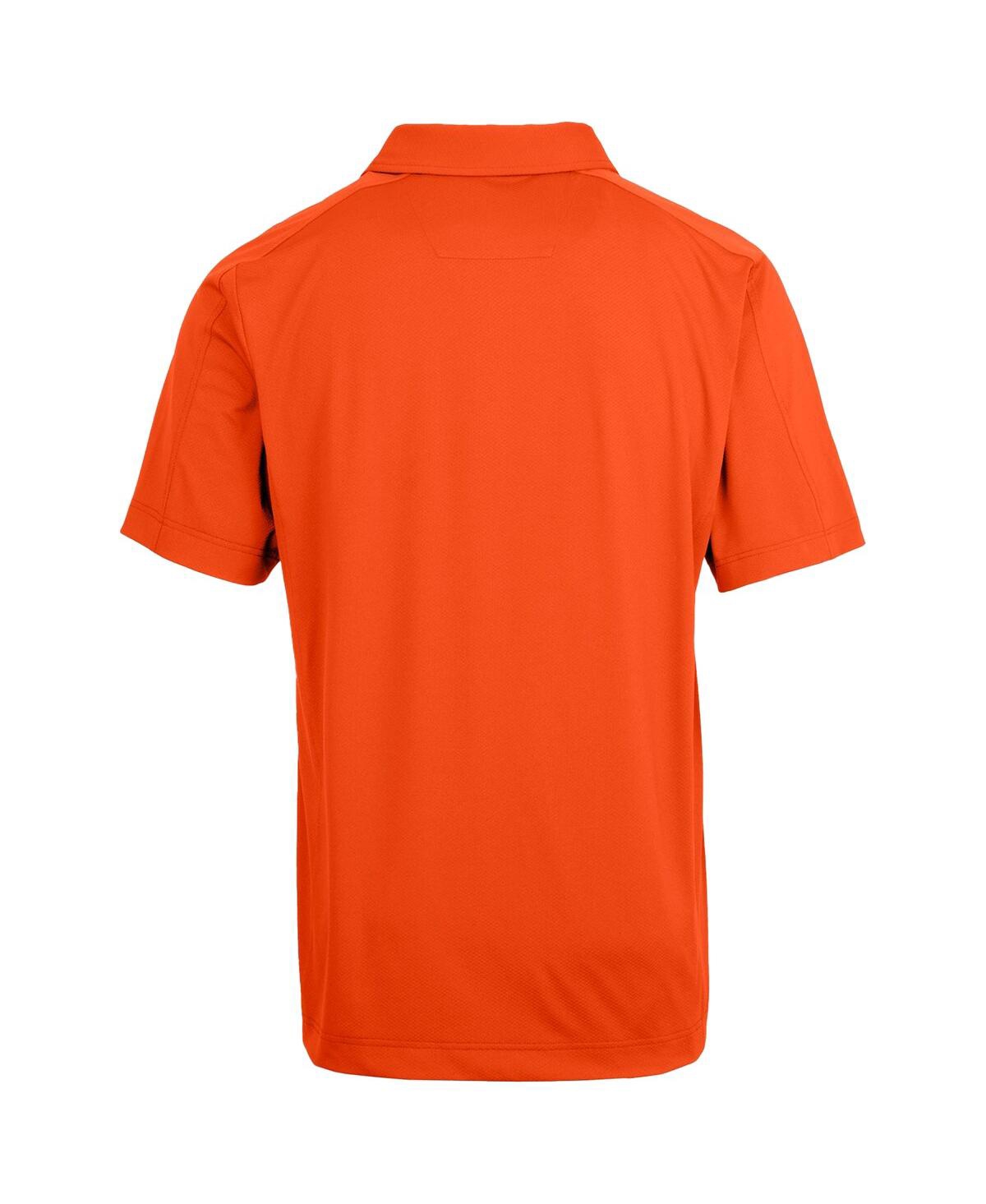 Cutter & Buck Orange Virginia Cavaliers Vintage Primary Team Logo Prospect Textured Stretch Polo In Orange