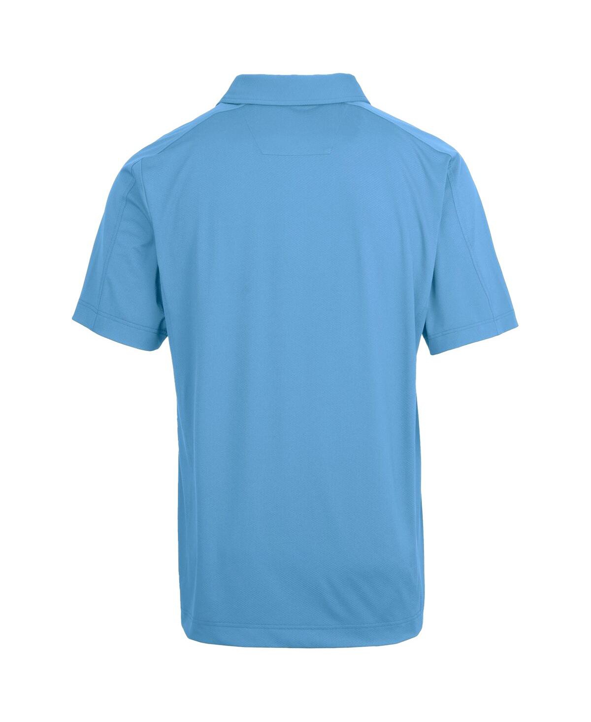 Cutter & Buck Tulane Wave Primary Team Logo Prospect Textured Stretch Polo In Light Blue