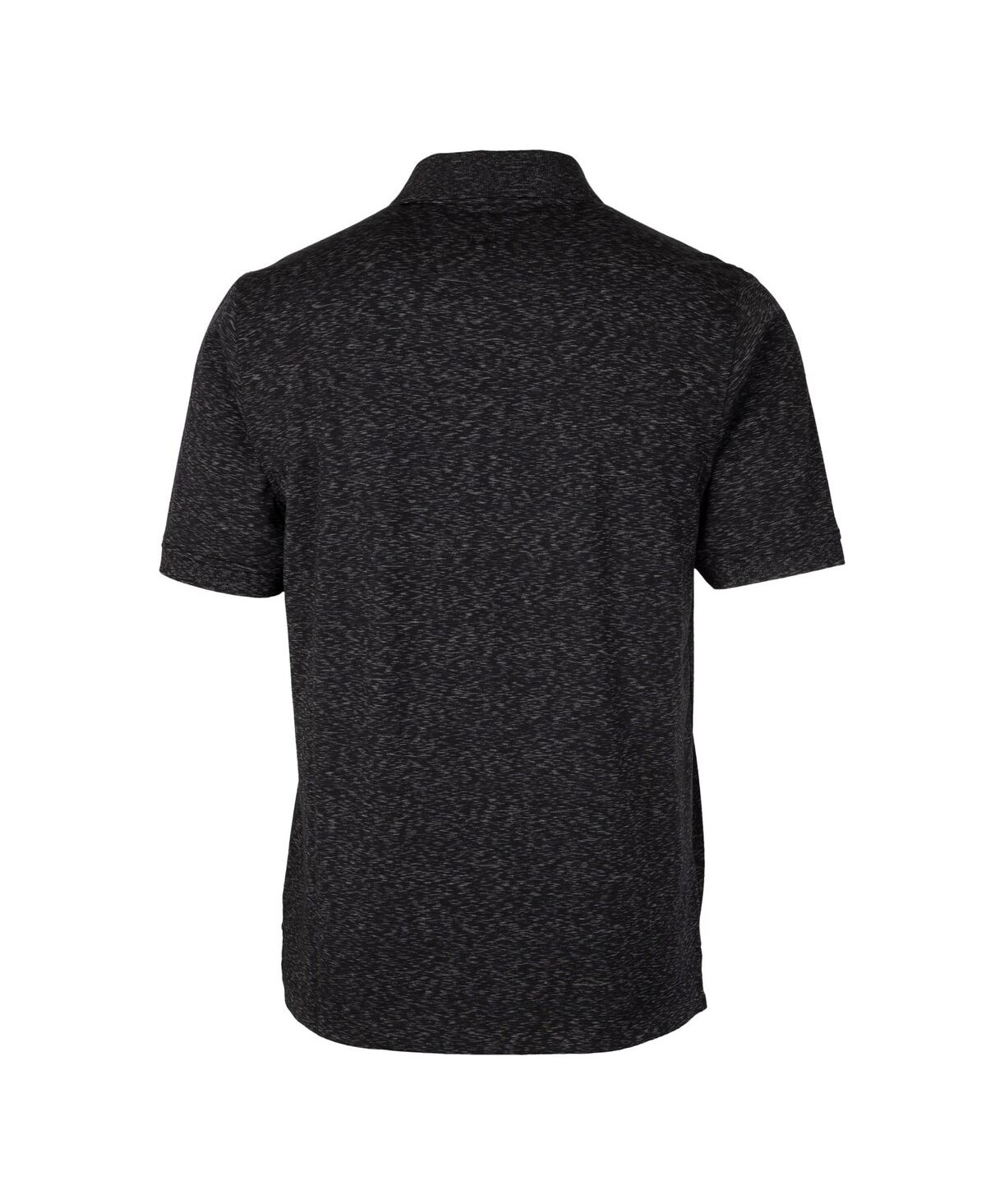 Cutter & Buck Men's Philadelphia Eagles Advantage Tri-blend Space Dye Polo In Black