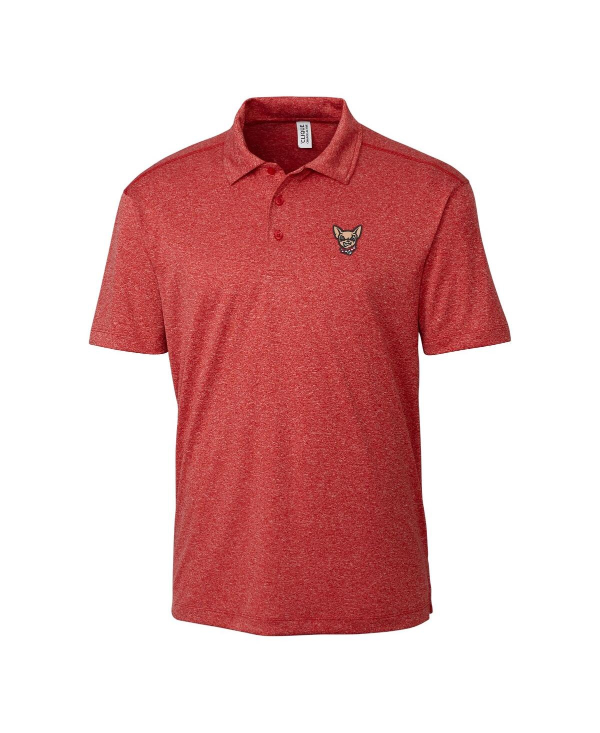 Cutter & Buck Men's Heather Red El Paso Chihuahuas Clique Charge Active Polo In Heather Red