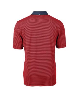 Men's Red/Navy Jacksonville Jumbo Shrimp Virtue Eco Pique Micro Stripe Polo