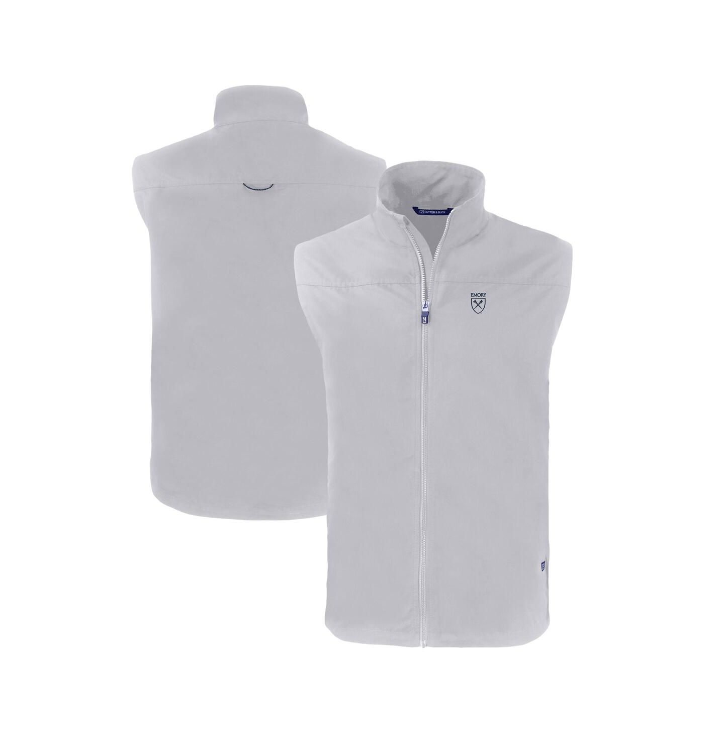 Мужской жилет Cutter & Buck Gray Emory Eagles Charter Eco Full-Zip Vest — фото 1