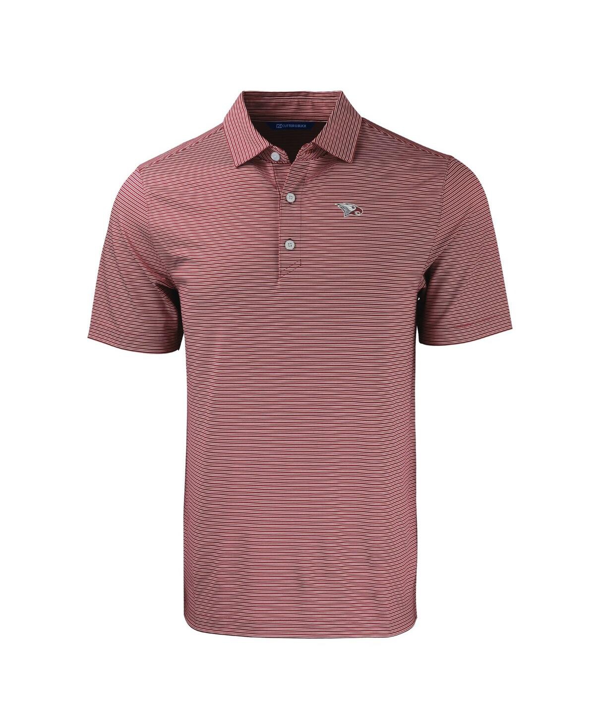 Cutter & Buck Men's Maroon North Carolina Central Eagles Forge Eco Double Stripe Stretch Polo In Maroon